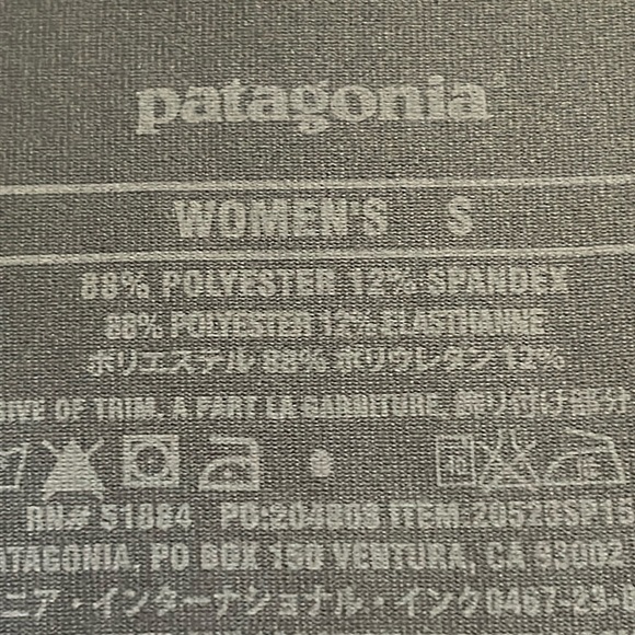 Patagonia Morning Glory Dress Stretch Jersey Cross Back Black Gray Size Small - Picture 6 of 12